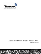 TARANA G1 Device Software Operating instructions