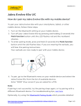 Jabra Evolve 65e UC Operating instructions
