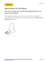 Jabra Evolve 75 Operating instructions