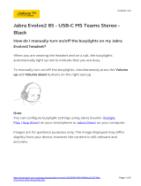 Jabra Evolve2 85 Operating instructions