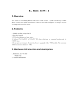 LC Technology LC-Relay_ESP01_2 5V 2 Channel Relay Board Operating instructions