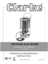Clarke GRH125 PROPANE GAS HEATER Operating instructions