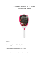 elexon Rechargeable LED Electric Bug Pest Fly Mosquito Killer Swatter Operating instructions