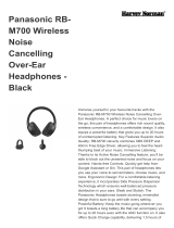 Harvey Norman RBM700 Panasonic Wireless Noise Cancelling Over-Ear Headphones Operating instructions