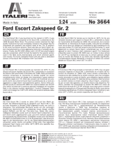 Italeri Ford Escort Zakspeed Gr. 2 Operating instructions