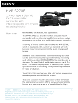 Sony HVR-S270E Operating instructions