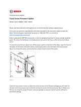 Bosch SSB800/ 1000/ 1000TL Touch Screen Firmware Update Operating instructions
