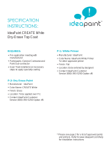 ideapaint CREATE Clear Operating instructions