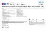 Arrow CDC-42854-XPN1A Pressure Injectable g+ard Blue Plus Four-Lumen CVC Operating instructions