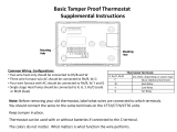 ControlTemp Basic Tamper Proof Thermostat Operating instructions