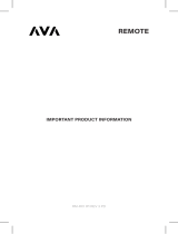 Ava RM-RX1 Operating instructions