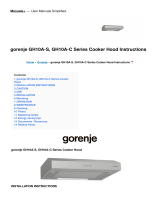 Gorenje GH10A-S, GH10A-C Series Cooker Hood Operating instructions