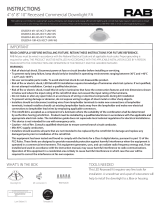 RAB CRLEDFA Series Recessed Commercial Downlight FA Operating instructions