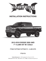 Fabtech 2013-2018 DODGE 3500 4WD 7” 4-LINK KIT Operating instructions