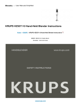 Krups HZ507110 Hand-Held Blender Operating instructions
