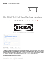 IKEA BEKANT Desk Black Stained Ash Veneer Operating instructions