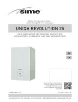 Sime Uniqa Revolution 25 Boiler Combination Heater Operating instructions