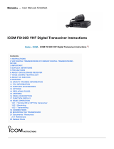 ICOM F5130D VHF Digital Transceiver Operating instructions
