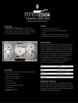 INVISACOOK 8150-256-001 5 Burner 220V Unit Operating instructions