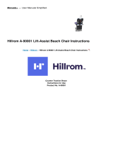 Hillrom A-90001 Lift-Assist Beach Chair Operating instructions