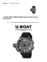 U-Boat ROMA 45MM BRONZE Special Edition Watch Operating instructions