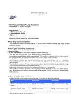 Boots Dry Cough Relief Oral Solution Operating instructions