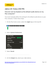 Jabra UC Voice 250 MS Operating instructions