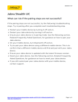 Jabra Stealth UC Operating instructions