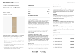 Fisher & Paykel RS2484WRUK1 Integrated Refrigerator Freezer Operating instructions