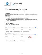 UNIFIED COMMUNICATIONS Call Forwarding Always feature Operating instructions
