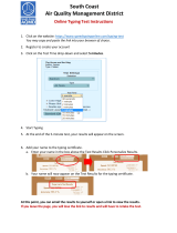 AQMD Online Typing Test Operating instructions