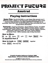 AMSTRAD 1985 PROJECT FUTURE Operating instructions
