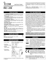 ICOM RC-28 Operating instructions