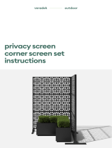 veradek OUTDOOR Privacy Corner Screen Set Operating instructions
