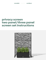 veradek Privacy Screen Two Panel-Three Panel Screen Set Operating instructions