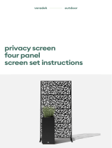 veradek Privacy screen Operating instructions
