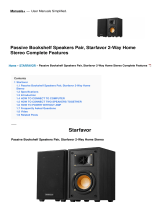 STARFAVOR Passive Bookshelf Speakers Pair, Starfavor 2-Way Home Stereo Complete Features Owner's manual