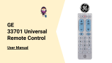 General Electric GE universal remote Owner's manual
