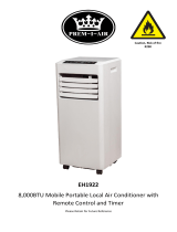 PREM I AIR PREM-I-AIR EH1922 8000BTU Mobile Portable Local Air Conditioner Owner's manual