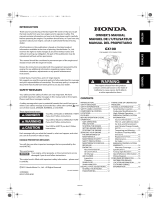 Honda GX100 Owner's manual