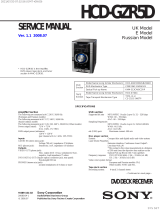 Sony HCD-GZR5D Owner's manual