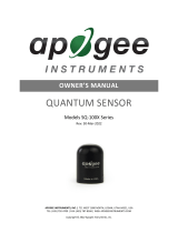 apogee INSTRUMENT SQ-100X Series Owner's manual