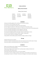 Eco Battery 12V 216Ah LiFePo4 Owner's manual