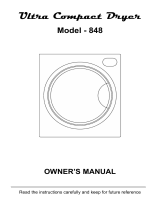 Equators Advance Appliances 848 Ultra Compact Dryer Owner's manual