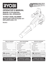 Ryobi P21013BTL Owner's manual