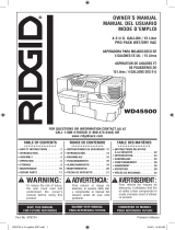 RIDGID WD4522A Owner's manual