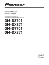 Pioneer GM-D8701 Owner's manual