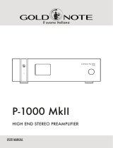 Gold Note P-1000 MkII Owner's manual