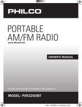 Philco PJR2200BT Portable AM FM Radio Owner's manual