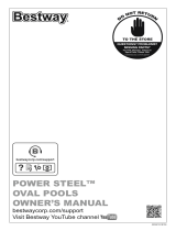 Bestway Steel Oval Power Pool Set Shape Frame Oval Pool Equipped Owner's manual